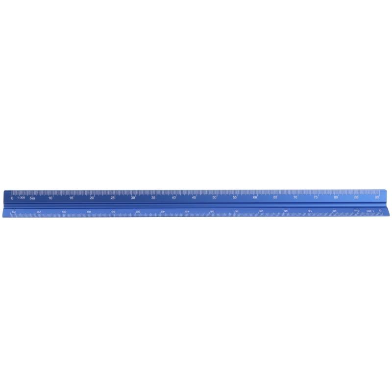 Architectural Scale Ruler, 12" 300mm Aluminum Architect Triangular Ruler for Architects, Students, Professional
