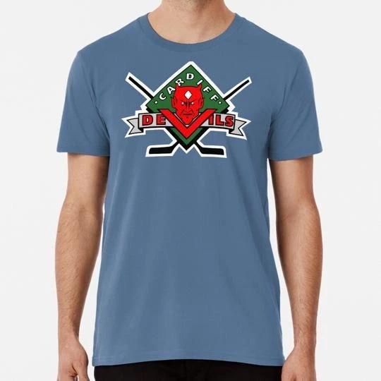 Cardiff Devils Ice Hockey Retro Logo Size S to 5XL Made in the USA T shirt S
