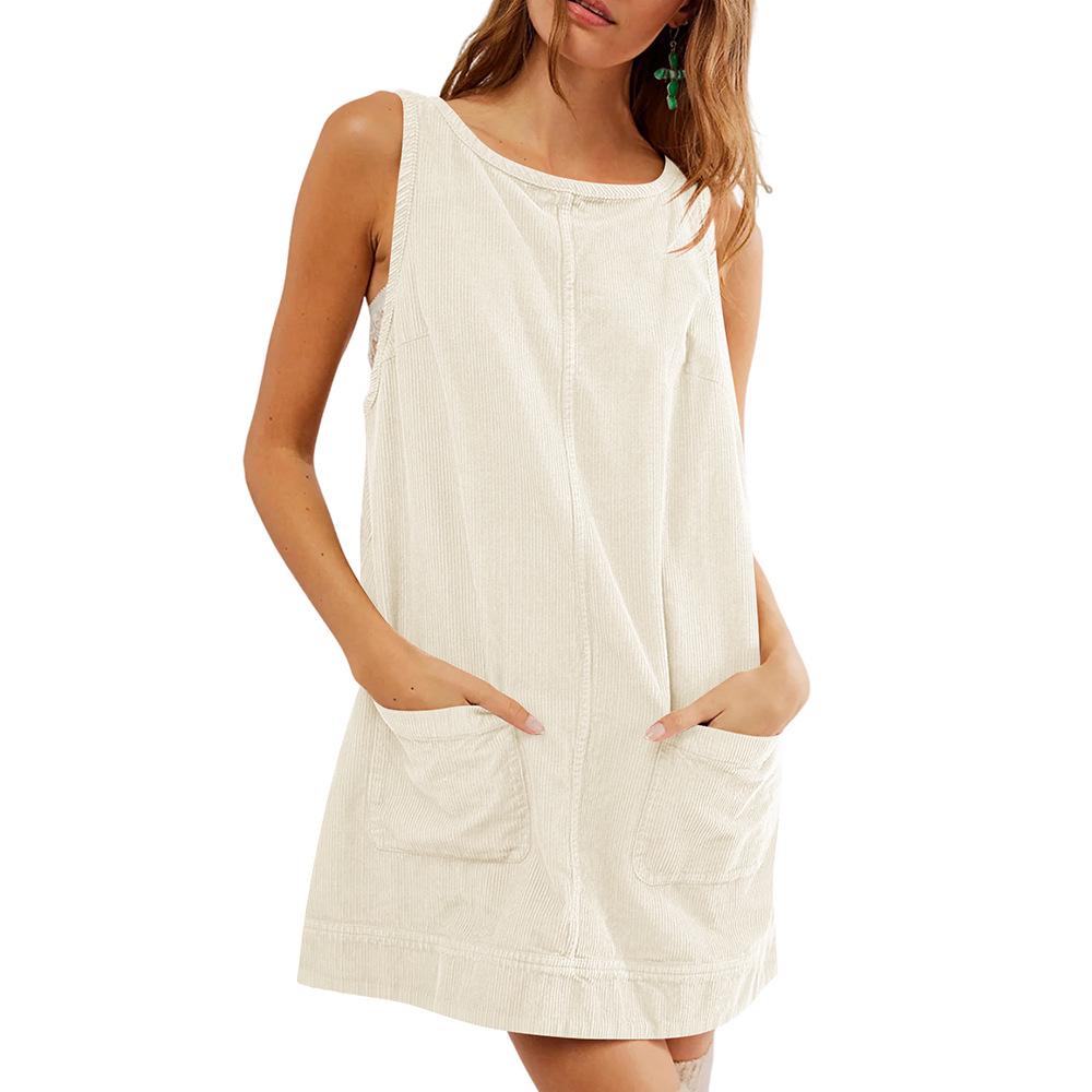 

2026 Women s Corduroy Sleeveless Vest Y2K Dress - Autumn/Winter European & American Style Small