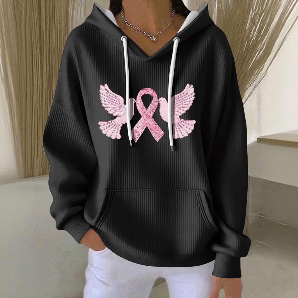 Women's Fashion Casual Christmas Angel Print Pullover Long-Sleeve Sweatshirt