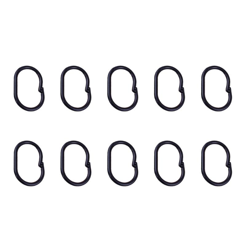 100pcs Smooth Sliding Shower Hooks With Locking Mechanism Waterproof Snap Lock Rings Bathroom Curtain Rod Attachments