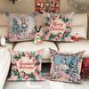Christmas decoration pillowcase Merry Christmas Nutcracker princess garland pattern design suitable for home sofa cushion cover