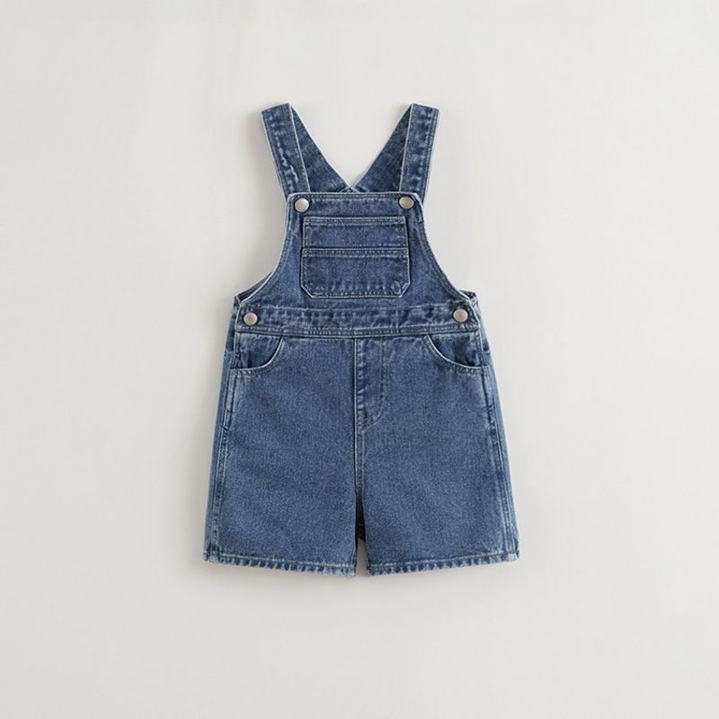 Mark Jenny Boys and Girls Pure Cotton Denim Overalls Shorts Baby Pants 2026 Summer New Style 550652