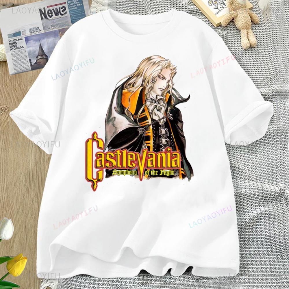 Castlevania Alucard Carmilla Printed T-shirt Tops Castlevania Alucard Street Fashion Hip Hop Casual Comfortable Personality