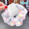 Woman Colorful Hairball Hair Ties Scrunchies Girls Elastic Hairband Hair Accessories Rope Headwear Rubber Band Ponytail Holders