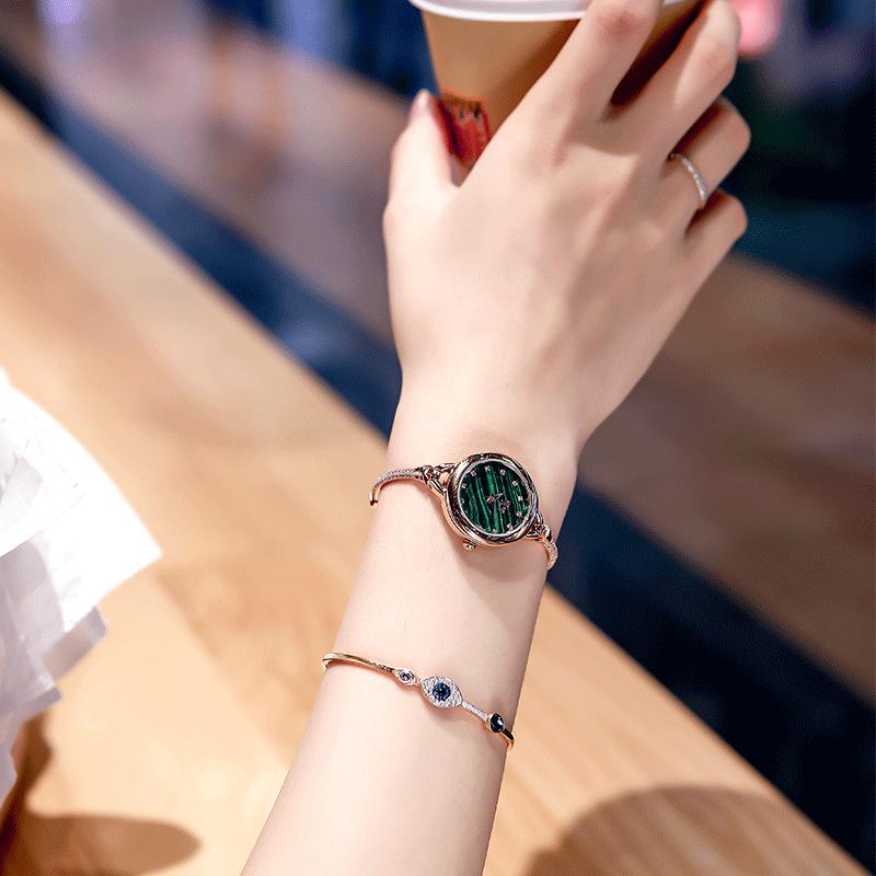 Fashion Trend Diamond Fritillary Small Delicate Small Dial Temperament Waterproof Bracelet Watch Women