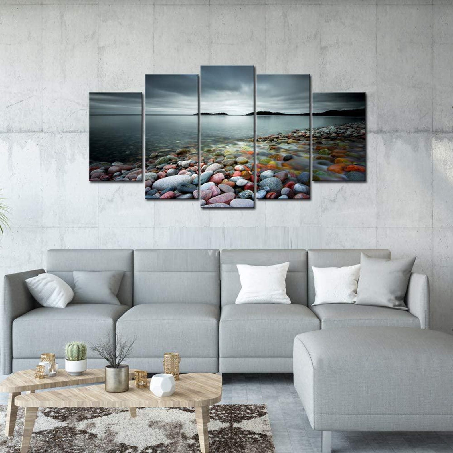 

Nice 5-Panel Canvas Wall Art Modern Living Room Decor with 20X35 20X45 20X55CM