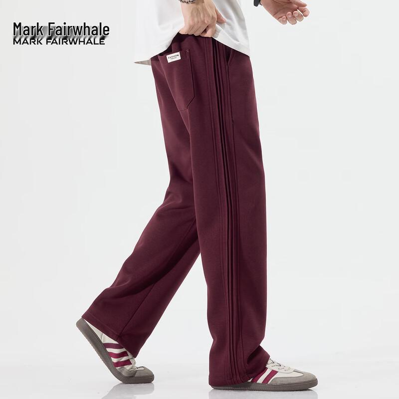 Mark Fairwhale Men's Heavyweight Side Stripe Straight-Leg Casual Pants