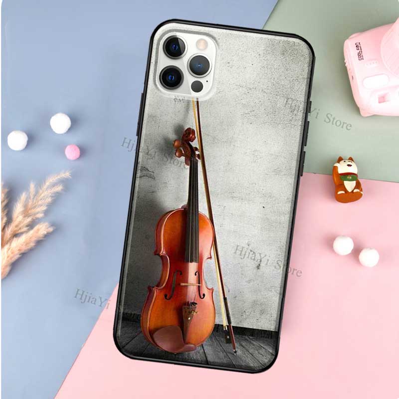 Elegant Violins Bow Sheet Music Phone Case For Apple iPhone 13 11 Pro Max 12 Mini X XR XS Max 8 7 Plus SE 2020 Cover Shell