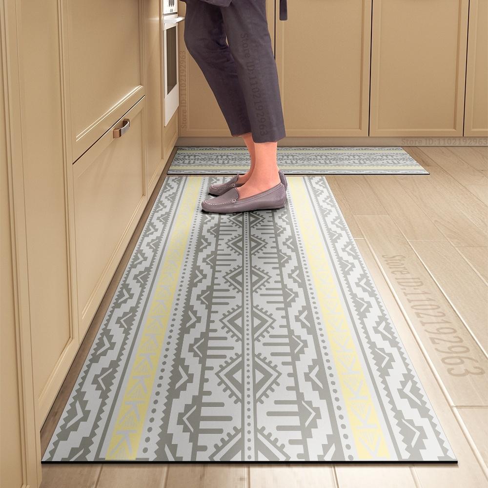 Kitchen Rug Durable Home Entrance Doormat High-end Kitchen Mats for Floor Waterproof House Hold Washable Non-slip Large Carpet