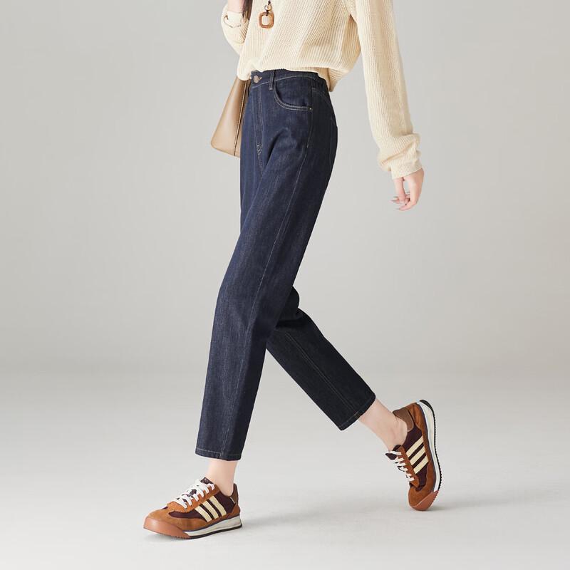 SOFSIL Women's High-Waisted Slim-Fit Cropped Jeans