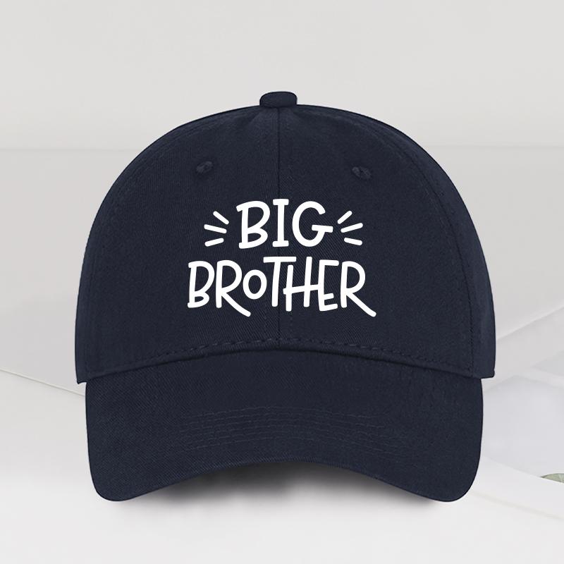 Coolwind BIG BROTHER Letter Print SoftPeak Baseball Cap  Adjustable Outdoor Sports Cap  Unisex Unisexs Versatile Dad Cap