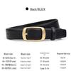 Women's Genuine Leather Versatile Black & Brown Decorative Belt for Jeans