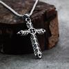Stylish Titanium Steel Mens Pendant Wind Rose Cross Unique Jewelry