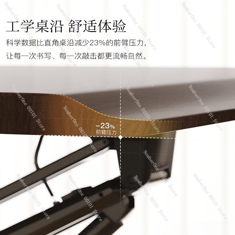 Pneumatic Lift Computer Desk, Standing Workbench, Home Writing Office Desk, Small Notebook, Movable Desk for Home and Office Use