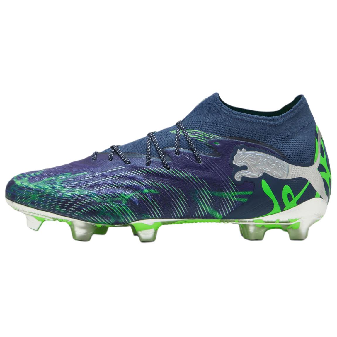 Puma Future 9 Ultimate Cosmic Art Удобная посадка Поддержка Футбольные бутсы Мужские футбольные бутсы Персидско-синий 108938-01 40