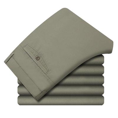 Men's Loose-Fit Trousers for Spring and Autumn - Casual Washed Pants for Middle-Aged and Elderly
