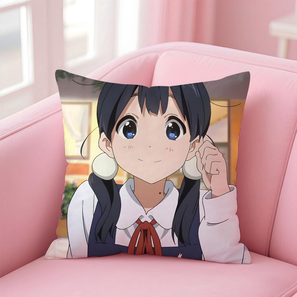 Anime T-Tamako M-Market Cushion Cover Home & Car Multi-Scene Pillow Cover - Reversible, Soft & Durable for Daily Use