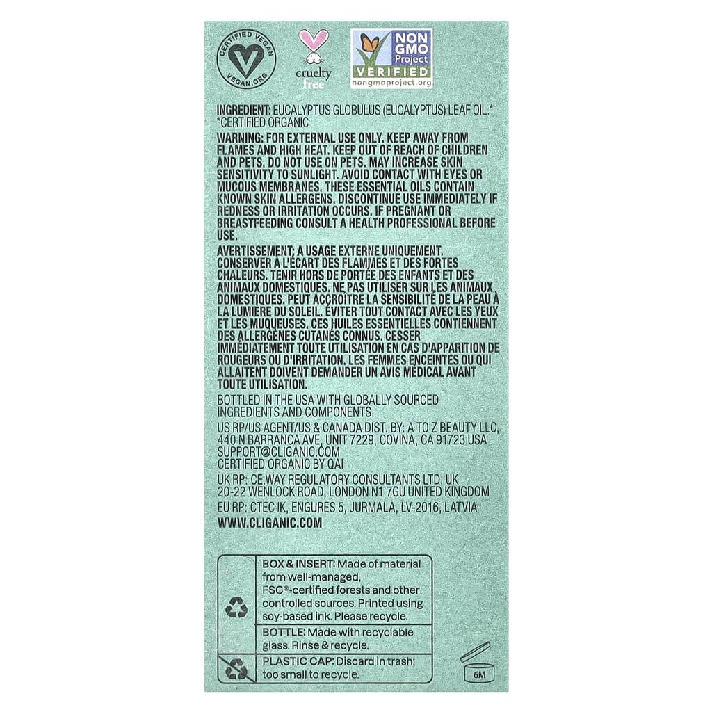 Moment Of Clarity™, Essential Oil, Organic Eucalyptus, 10 Ml (0.34 Fl Oz)