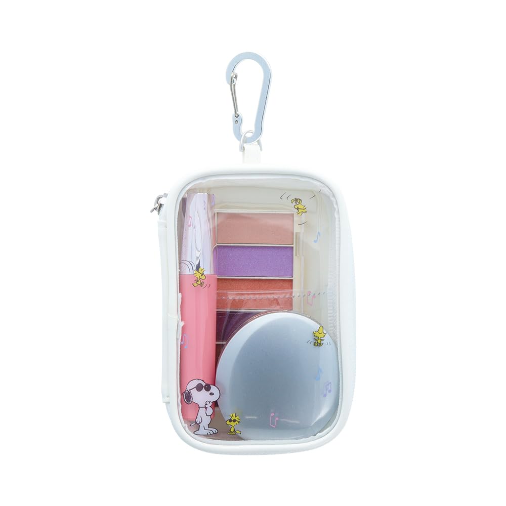 Sun-Star Stationery Snoopy Pouch with Carabiner, "My Collection" Snoopy, S2334232