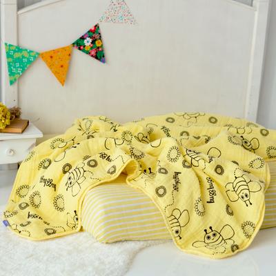 Manta Buzzy Bee para Bebê Milk&Moo com Enchimento de Fibra de Musselina, Macia, Respirável, Leve