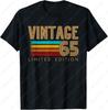 1960 Urodziny Vintage 65 Koszulka 65. Prezent Urodzinowy Śmieszna Koszulka Unisex Streetwear Letnia Oddychająca Bawełna Koszulki Modne Topy