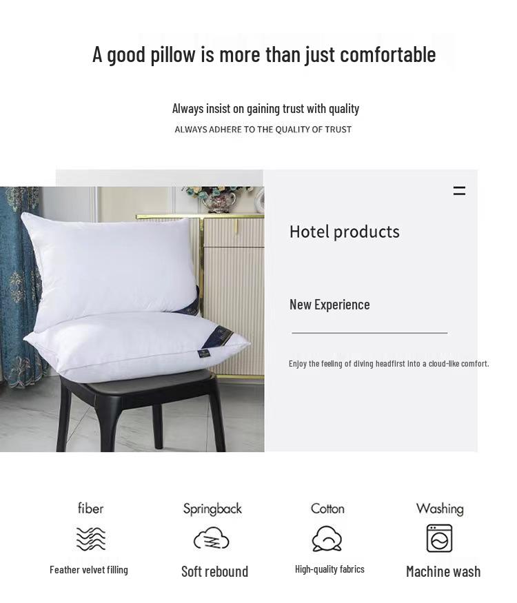 Five-Star Hilton Hotel Neck Support Pillow for Adults and Students, Perfect for Exhibitions and Gifts