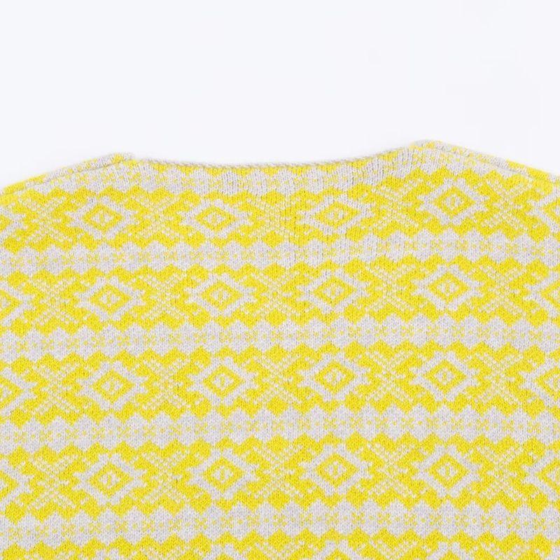 Za New Fall Women's Clothing 2025 Fashion Wind V Neck Stripes Jacquard Contrast Color Loose Atmosphere Pullover Knitted Sweater