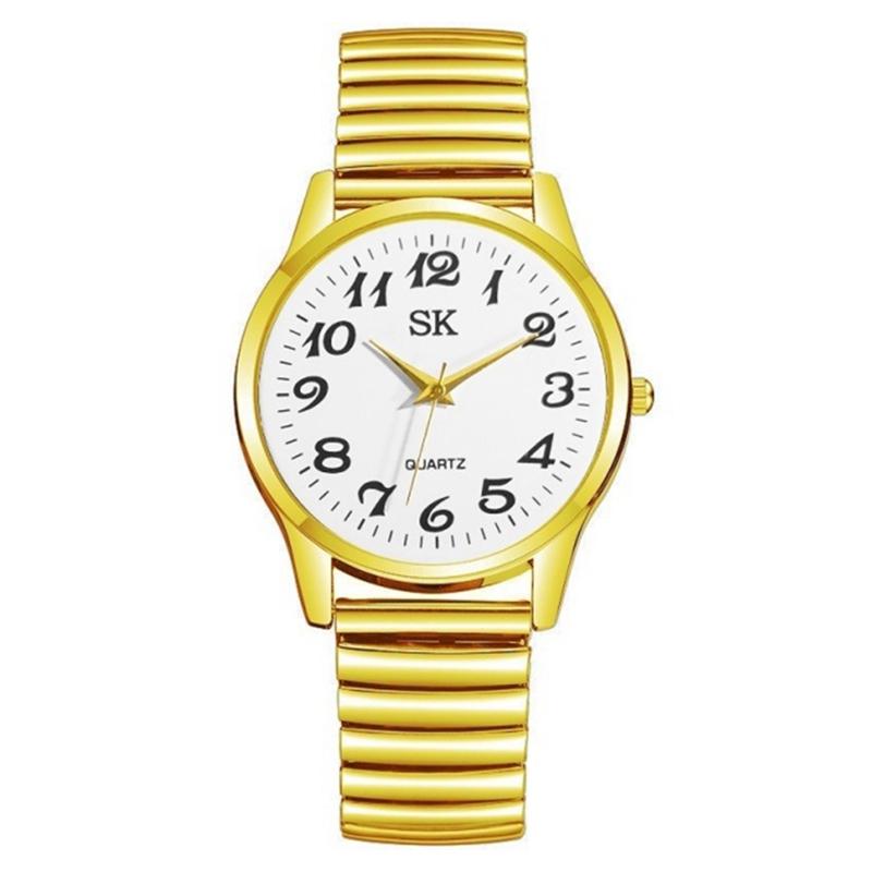 New Fashion Personality Style Women Watch Casual Quartz Watch Elastic Elastic Band Classic Digital Scale Wristwatches Men Watch