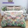Butterfly in Flower Bushes  Pattern Bedding Quilt Set Quilt Cover Pillowcase Home Decoration  Gift (1 * duvet cover + 2 * pillowcase, without core)
