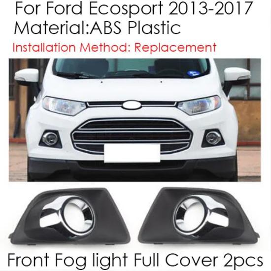 For Ford Ecosport 2013 - 2017 Car Accessories Front Rear Fog Lamp Brake Light Trim Decorative Cover Sticker ABS Plastic Chrome