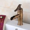 All Brass Luxury Single-hole Antique European Bathroom Sink Cold and Hot Water in the Washroom Basin Faucets Mixer Sink Tap