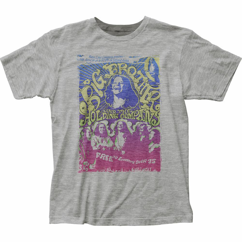 26 Big Brother & The Holding Co Vintage Handbill T Shirt Mens Licensed Rock Grey Unisex T-Shirt L