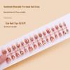 High-End Rhinestone Sparkly False Nail Strips - 30-Piece Set, Douyin Inspired Wearable Blush Nail Art.