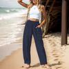 Women's Casual Pants Vacation-style Elastic Waist Work Bag