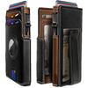 AirTag Wallet Carbon Fiber Leather Men's Slim Card Holder Rfid Metal Card Case