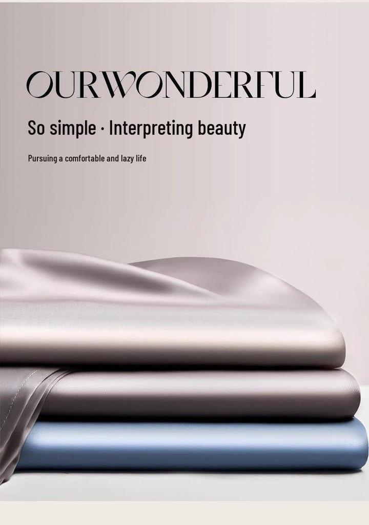 Juego de Ropa de Cama de Seda Helada de Verano Refrescante - Funda Nórdica Lavable y Transpirable, Funda de Almohada para Dormitorios de Estudiantes Individuales