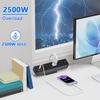 Multiports Desktop Charging Station With 65W USB C 3AC Outlets Clamp On Designs Power Strips For Dorm Room Offices