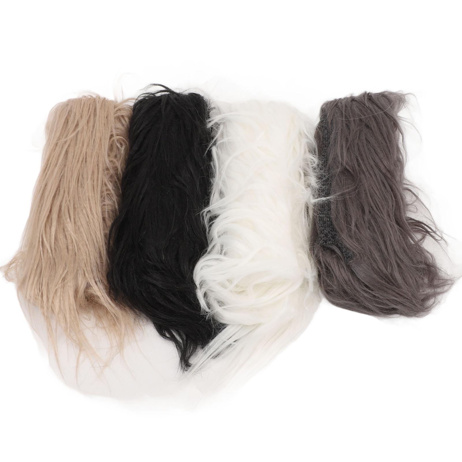 

4 шт. в упаковке, искусственная меховая лента 4 цвета, элегантная многоцелевая пушистая ткань в рулоне для каминов, одежды