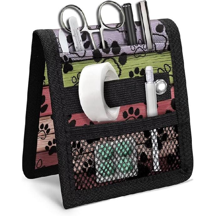 Cat Printed Nurse Pocket Protector Cartoon Nurse Organizer Bag Pouch Utility Hospital Bag Organiser Pouches Tool Case