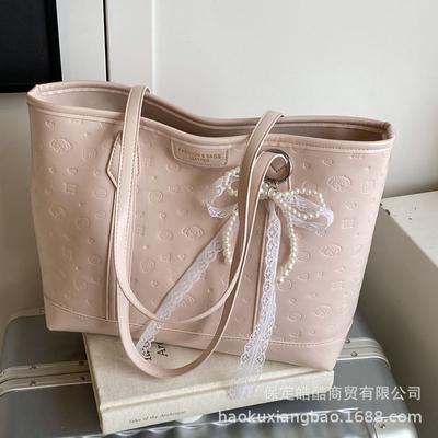 Tote Bag Female College Students Class 2025 New Large-capacity Bag Casual Shoulder Bag Summer Korean Commuter Bag