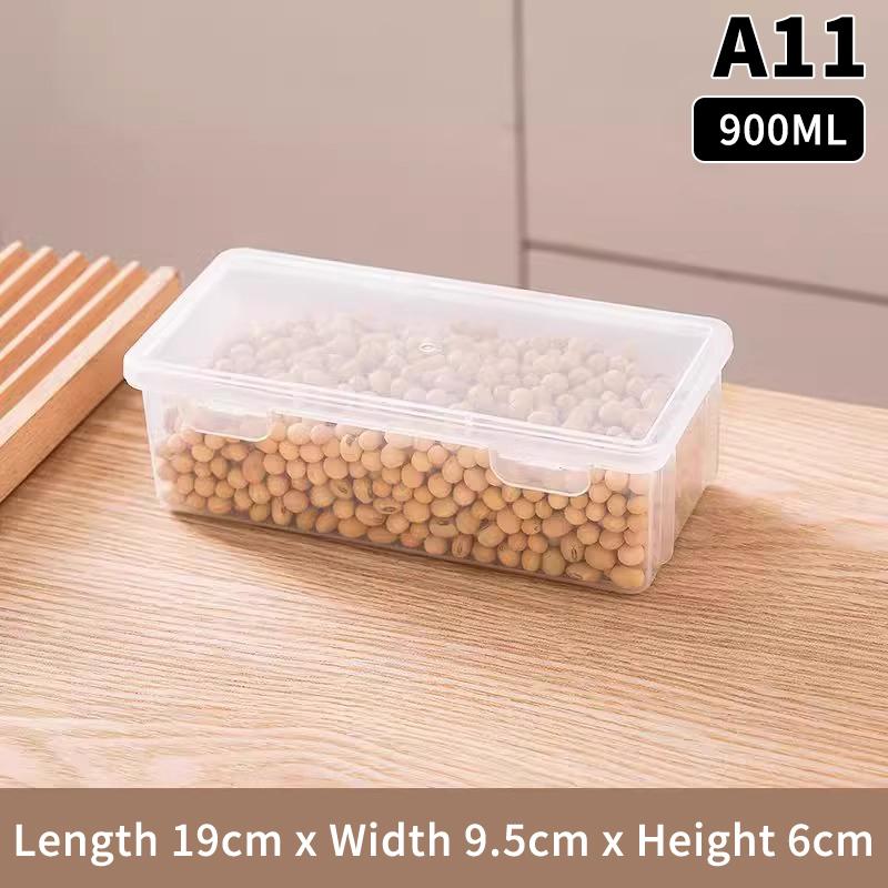 Vzduchotěsná plastová dóza na potraviny Průhledná na cereálie, bonbóny, sušené potraviny Nádoby do lednice Domácí kuchyně