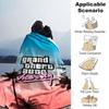 1pc Grand Theft Auto Soft Flannel Blanket with Designer Print A Cozy Blanket for All Seasons, Perfect for the Couch, Bed, Office