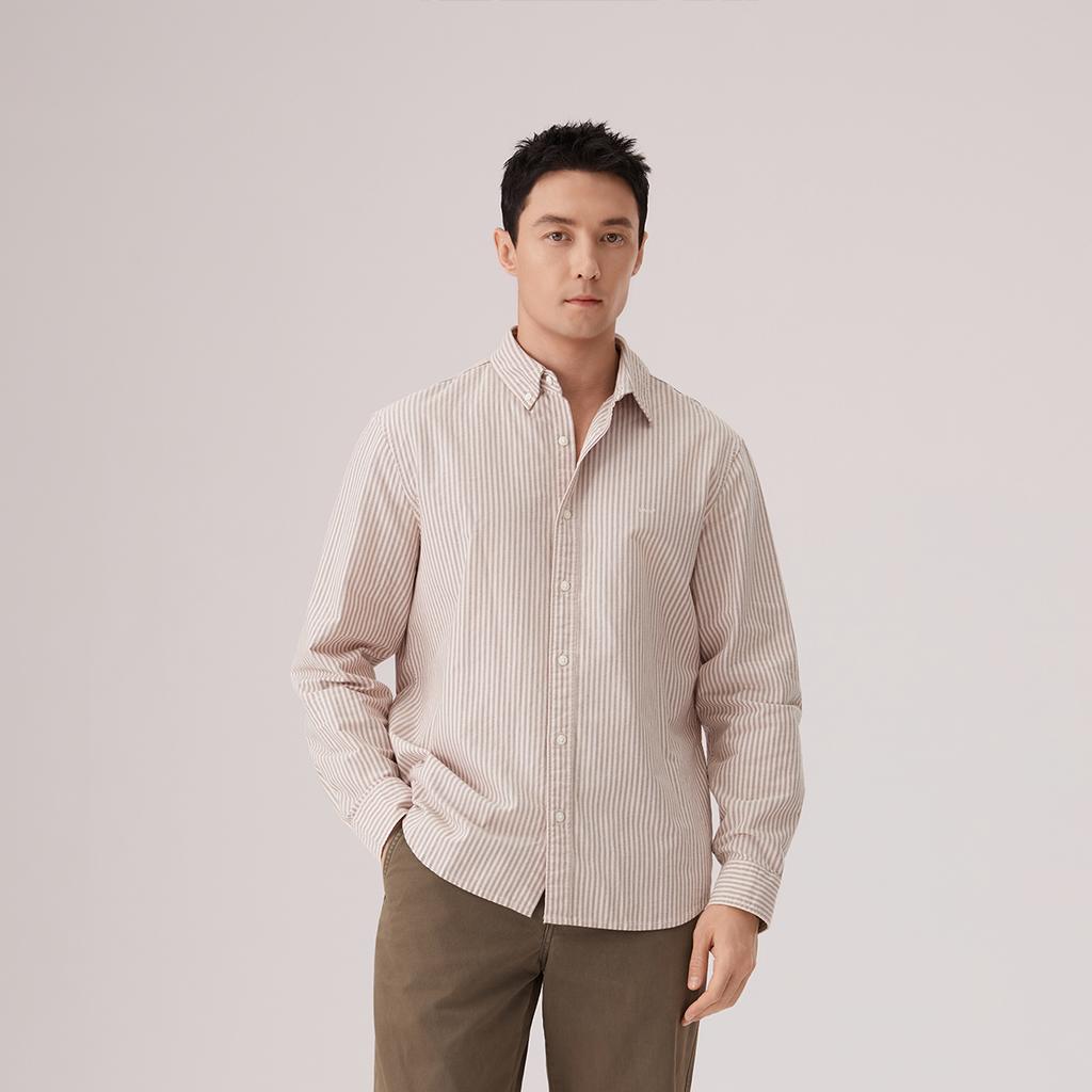 Levis Relaxed Striped Cotton Casual Long Sleeve Comfortable Versatile Vintage Shirt Unisex shirts A7210-0055