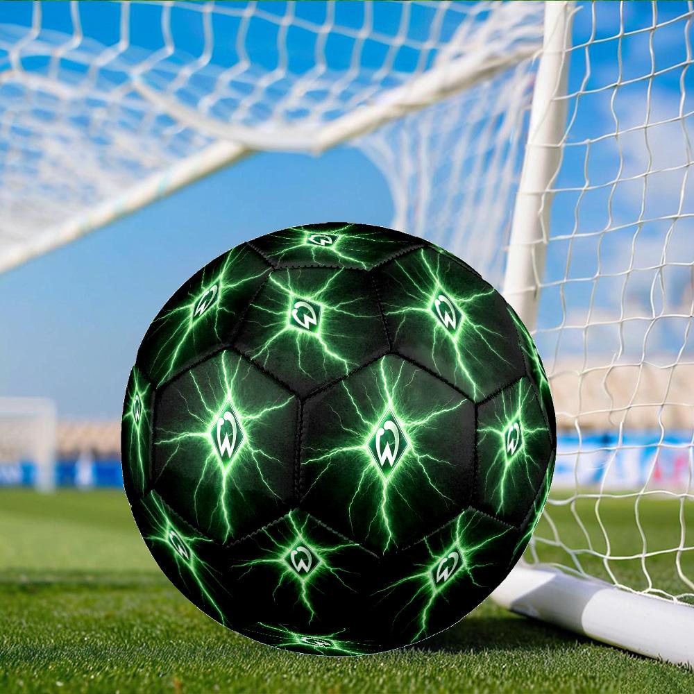 Grünes Tech-Emblem Fußball Größe 5 Fußball, Maschinengenäht, Weich und Komfortabel, Geeignet für Training und Spiele Fan-Geschenk