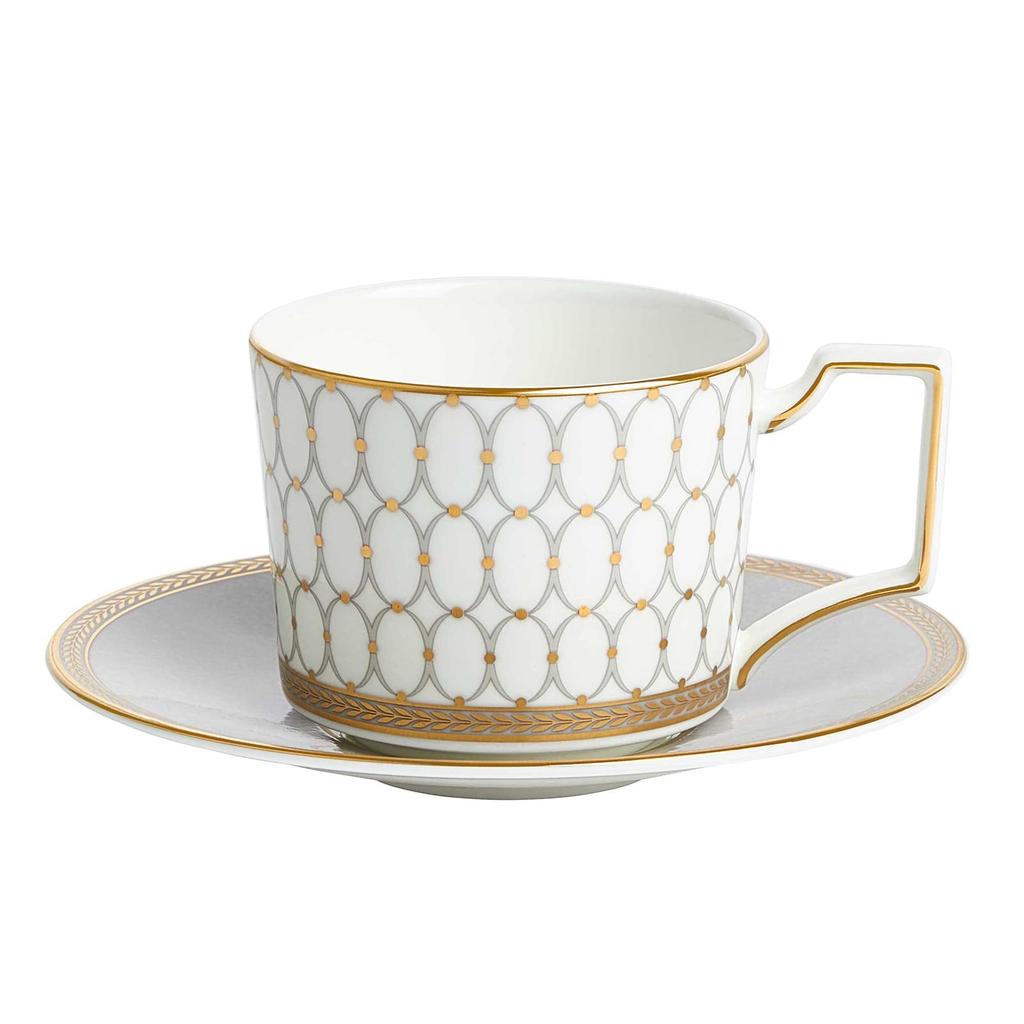 Imported Wedgwood Renaissance Gray Tea Cup Saucer 250ml Wedding Gift 1065321 [Regular Product] & Approx.