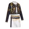Girls POP Singer Hunters Stage Performance Printing Outfit Halloween Cosplay Costume for Carnival Party Pretend Game Role Playing Dress Up Suit