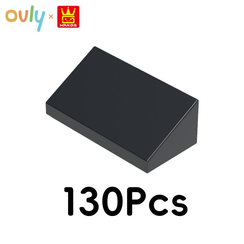 

WANGE 2*1 Будівельні блоки 130 шт. №85984 Маленькі сумісні цеглинки 2-отвірні похилі елементи Аксесуари MOC DIY Насипом Дитяча іграшка 50g(130pcs) чорний