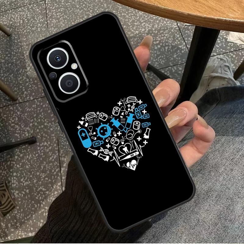 Krankenschwester Medizinische Gesundheit Herz Für OPPO Reno 11F 12F 13F 14F 8T 10 11 12 13 14 Pro 8 7 Lite OPPO Find X8 X6 X5 X9 Pro Hülle