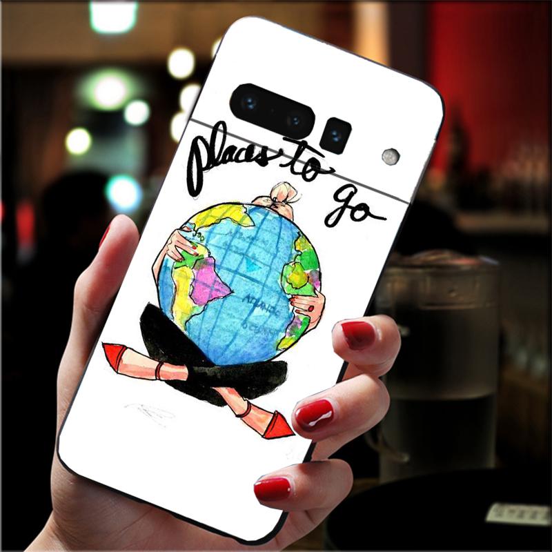 

Phone Case For Google Pixel 10 9 Pro XL 9A 8 7 6 Pro Pixel 8A 7A 6A Pixel 8 7 6 5 Christmas Princess Travel Girl Google Pixel 5